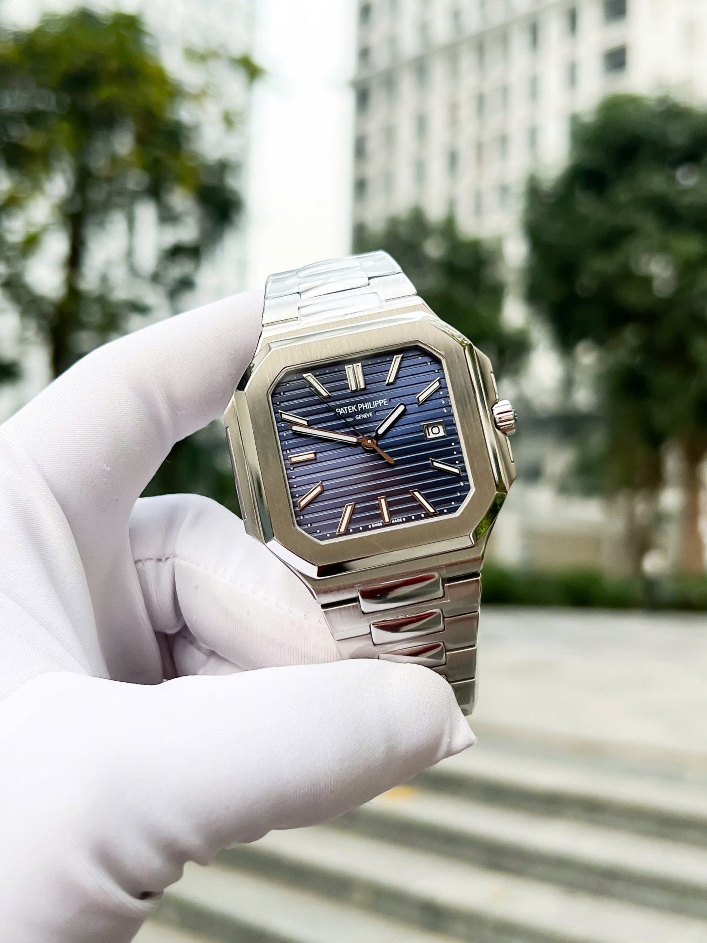 Patek Philippe Cubitus 5821 Best Replica 11 Watch Dial Blue Metal Wire 45mm