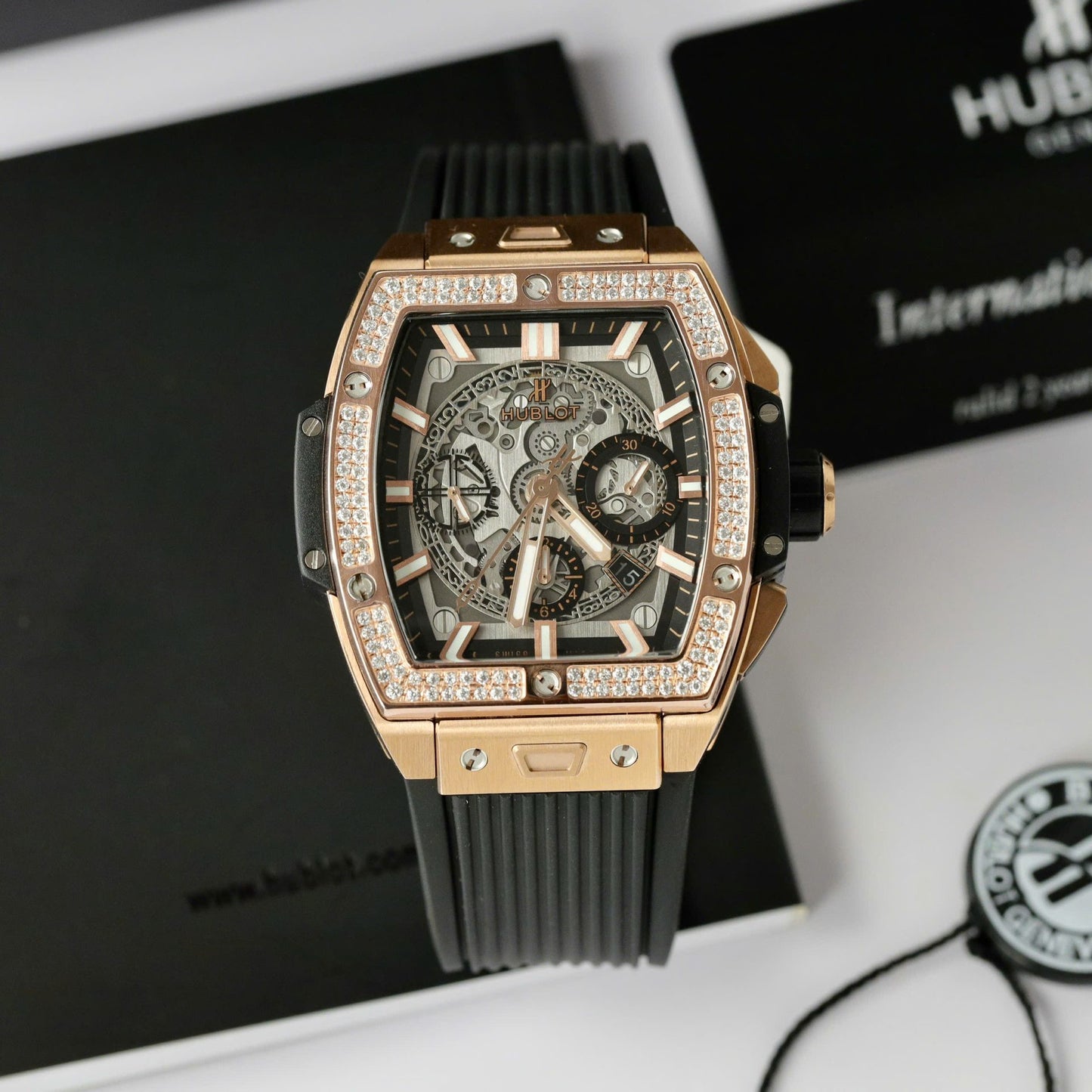 Hublot Spirit Of Big Bang King Gold Custom Moissanite Diamonds Hong Kong 42mm