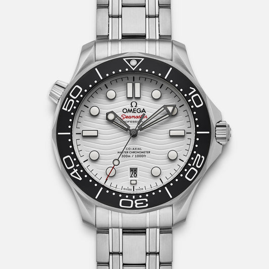 Seamaster Diver 300M Co-Axial Master Chronometer 42mm White Dial On Bracelet(1:1 replica)