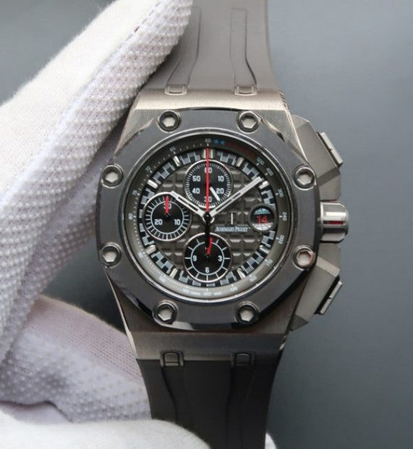 Replica Audemars Piguet JF Royal Oak Offshore Titanium Michael Schumacher Gray Dial A3126