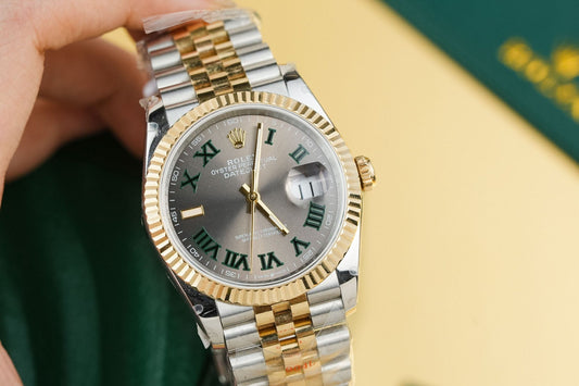 Rolex Rep 11 Watch DateJust 126231 Wimbledon Dial Gold Wrapped GM Factory 36mm