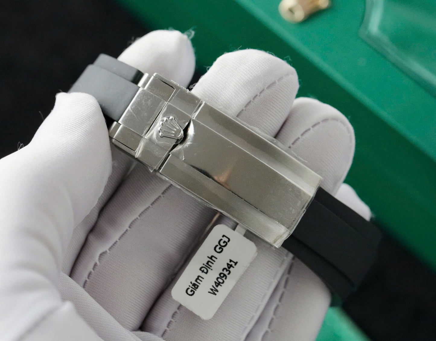Rolex Yacht-Master Replica Watch Full Diamond Moissanite Rubber Strap 42mm