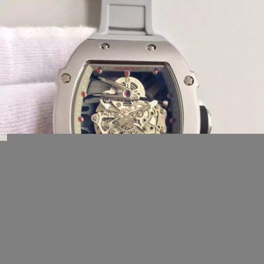 Replica Richard Mille RM027 SS Skeleton Dial Gray Rubber Strap 6T51