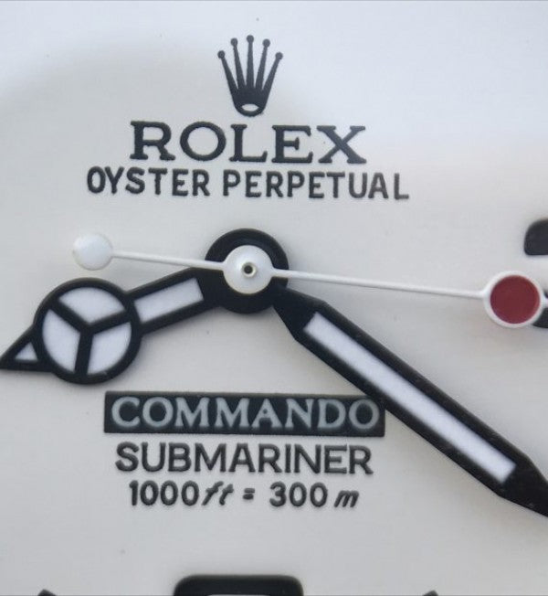 Replica Rolex Submariner Commando White Dial Ceramic Bezel Rubber Strap A2836