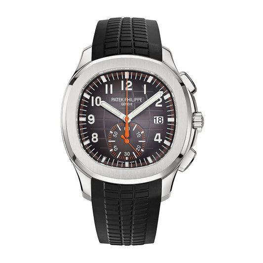 Fake Patek Philippe Replica Watch Aquanaut Chronograph Stainless Steel Black Dial 5968A-001 GRF(1:1 replica)