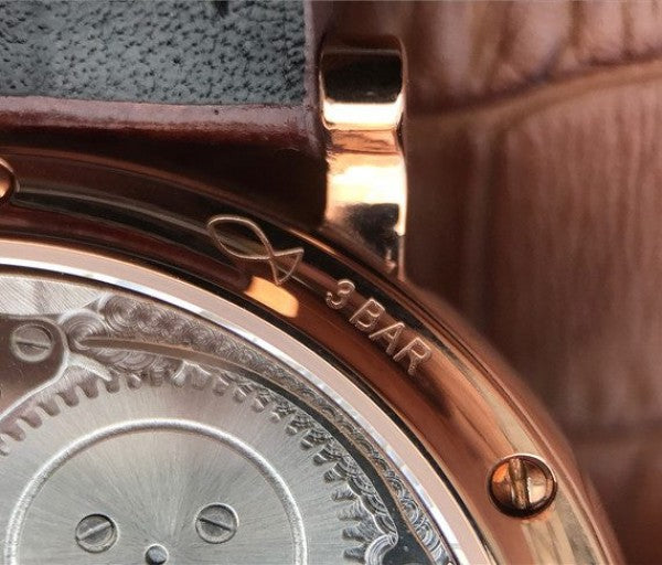 Replica IWC Vintage IW544803 White Dial RG Brown Leather Strap