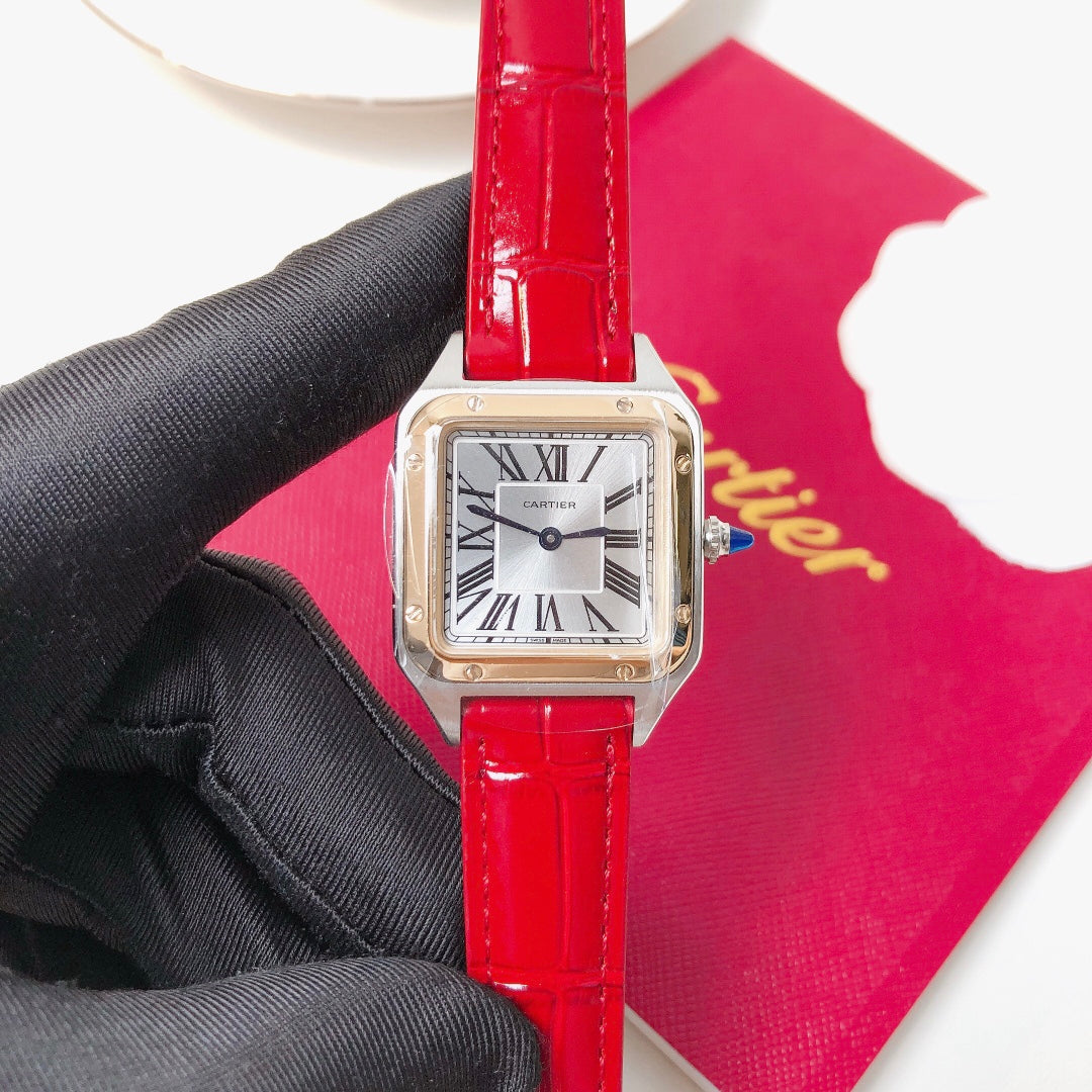 Santos Demoisell Santos Collection - Stainless Steel Mini Model Red(1:1 replica)