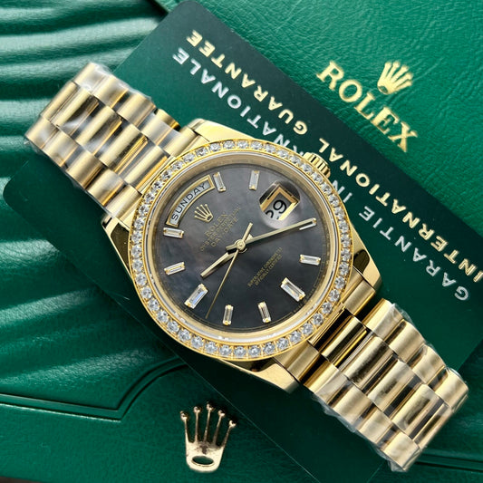 Rolex Day-Date Fake Watch Mother Of Pearl Dial President Strap 40mm