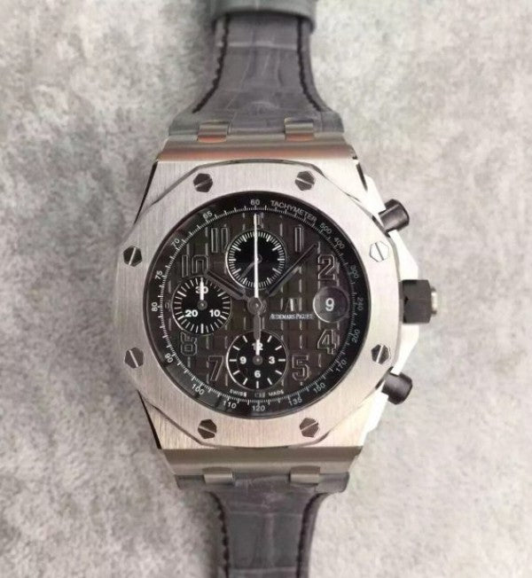 Replica Audemars Piguet JF Royal Oak Offshore Gray Theme Gray Leather Strap A3126