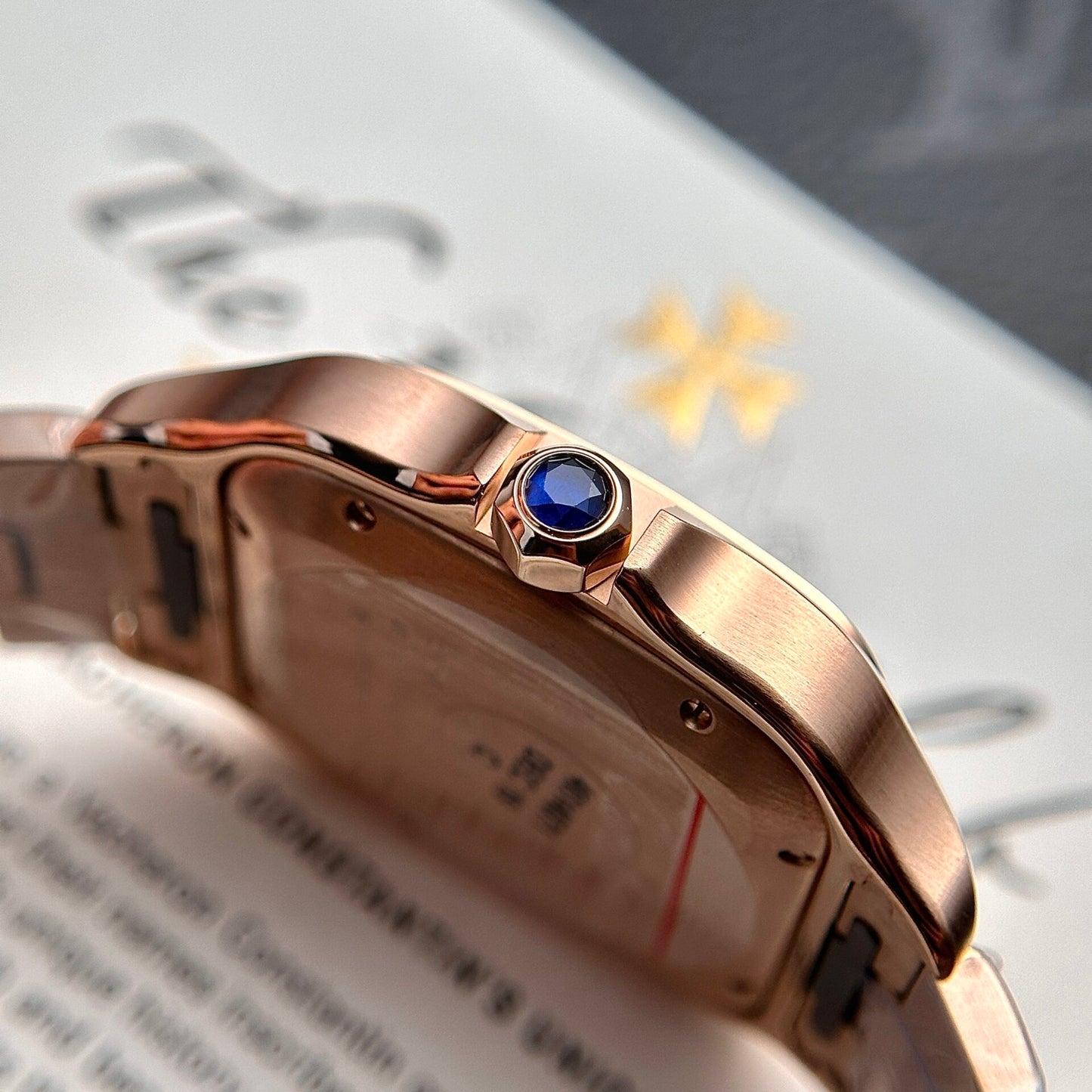 Cartier Santos Replica Watch Rose Gold BV Factory 39.8mm