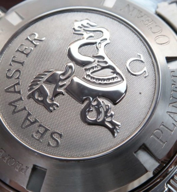 Replica Omega Seamaster Planet Ocean Chrono 45mm Black Dial Silver Markers SS Bracelet A7750