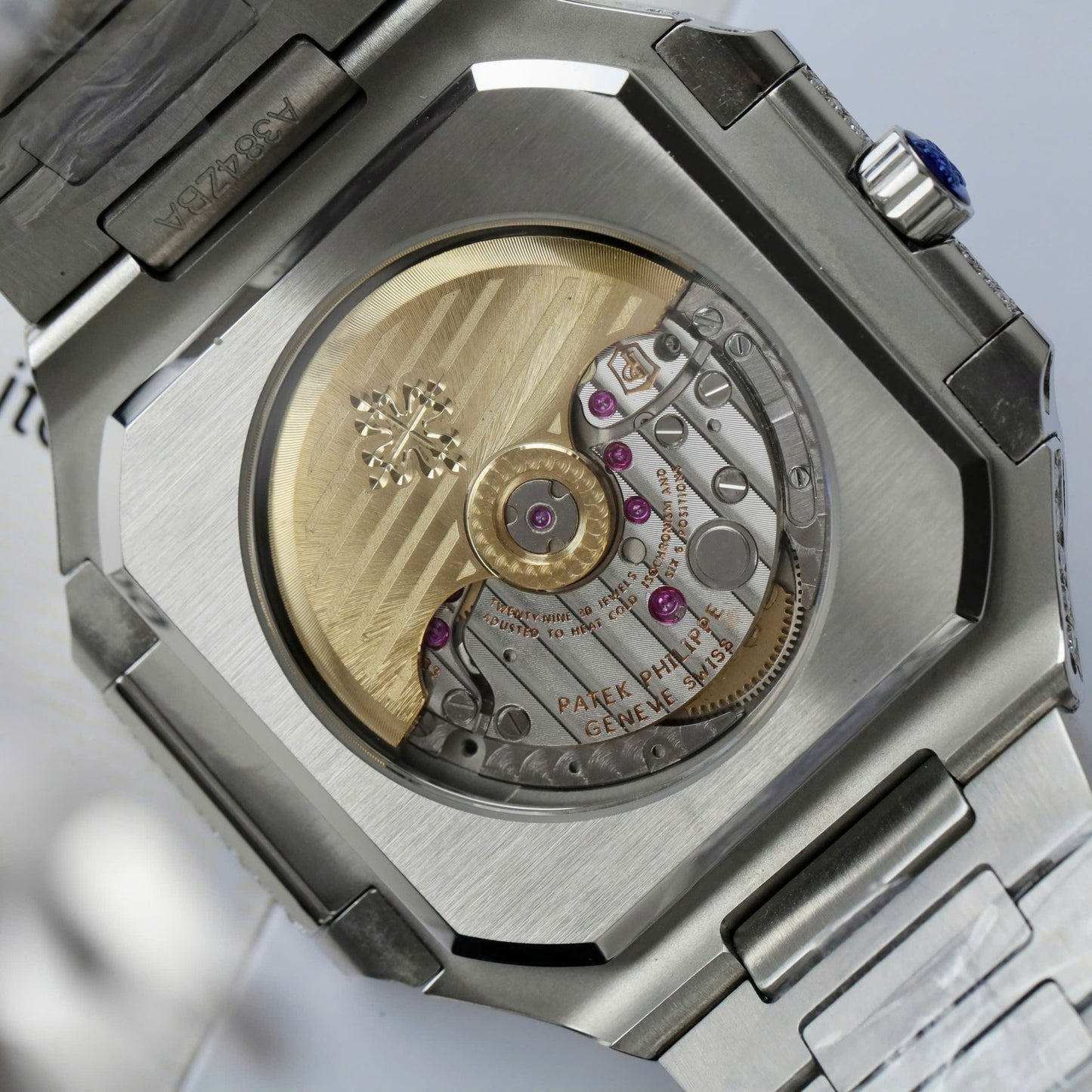 Patek Philippe Cubitus 5821 Dial Brown Replica Watch Full Diamonds Moissanite Hong Kong 45mm