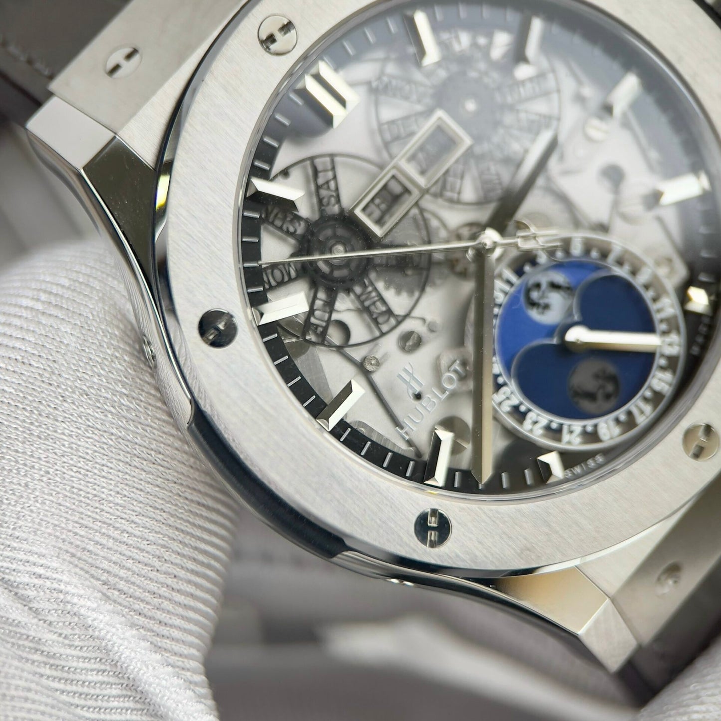 Hublot Aerofusion Moonphase Replica Watch Skeleton Mechanical 45mm