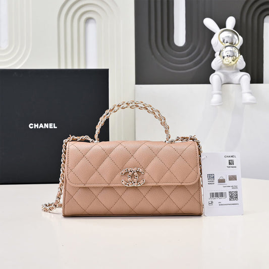 Chanel Flap Phone Holder with Chain(HIGH-END GRADE)