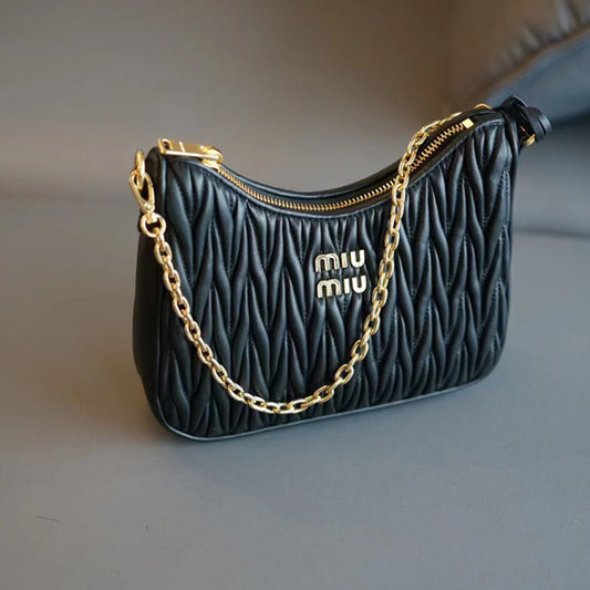 Matelasse nappa leather shoulder bag