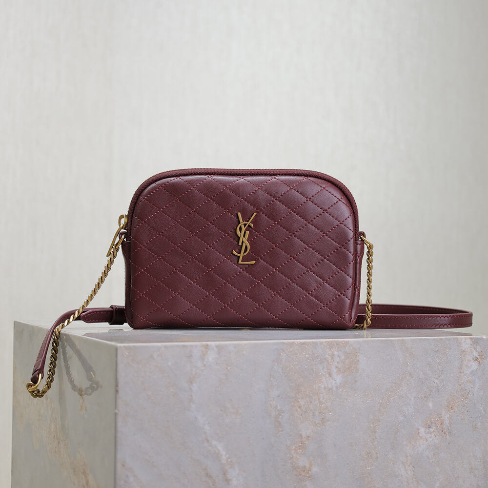 YSL Gaby zipped pouch in quilted lambskin(HIGH-END)