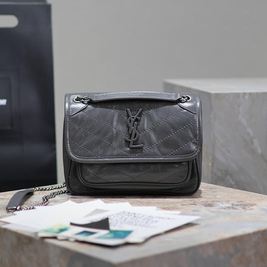 YSL NIKI baby in vintage leather(HIGH-END GRADE)