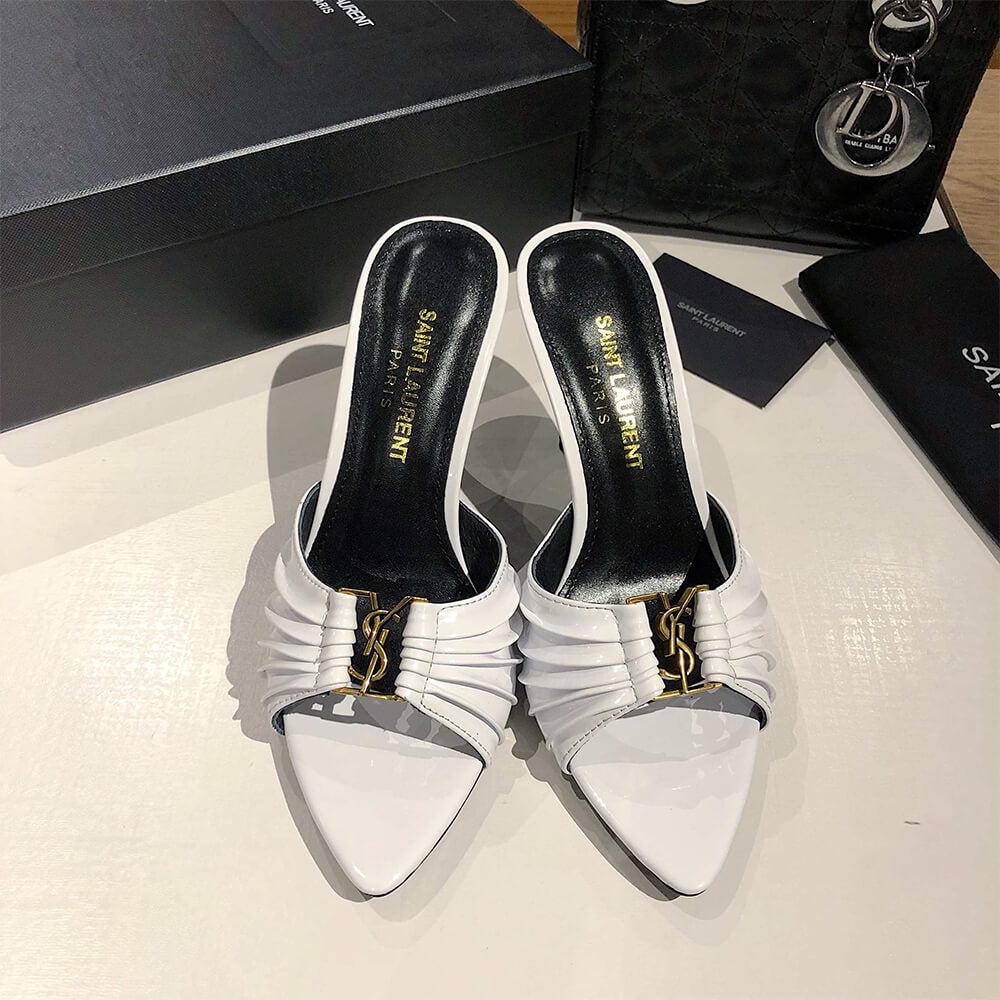 YSL  BABYLONE MULES IN SMOOTH LEATHER