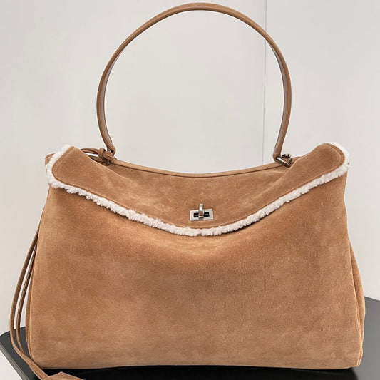 Balenciaga Rodeo Handbag Large Suede(HIGH-END GRADE)