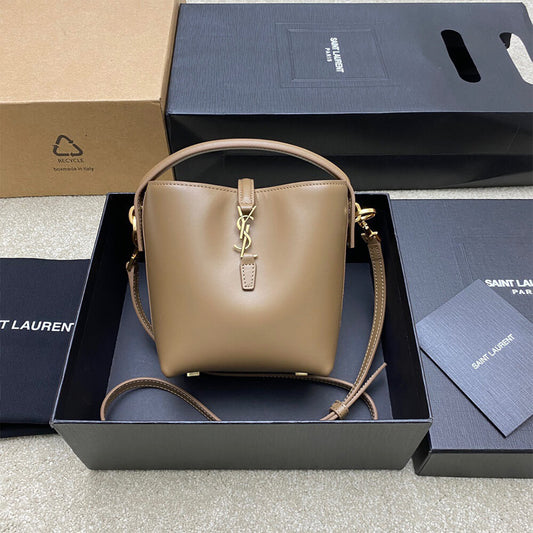 YSL LE 37 mini in shiny leather