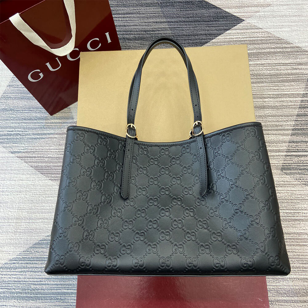 GG Emblem large tote bag
