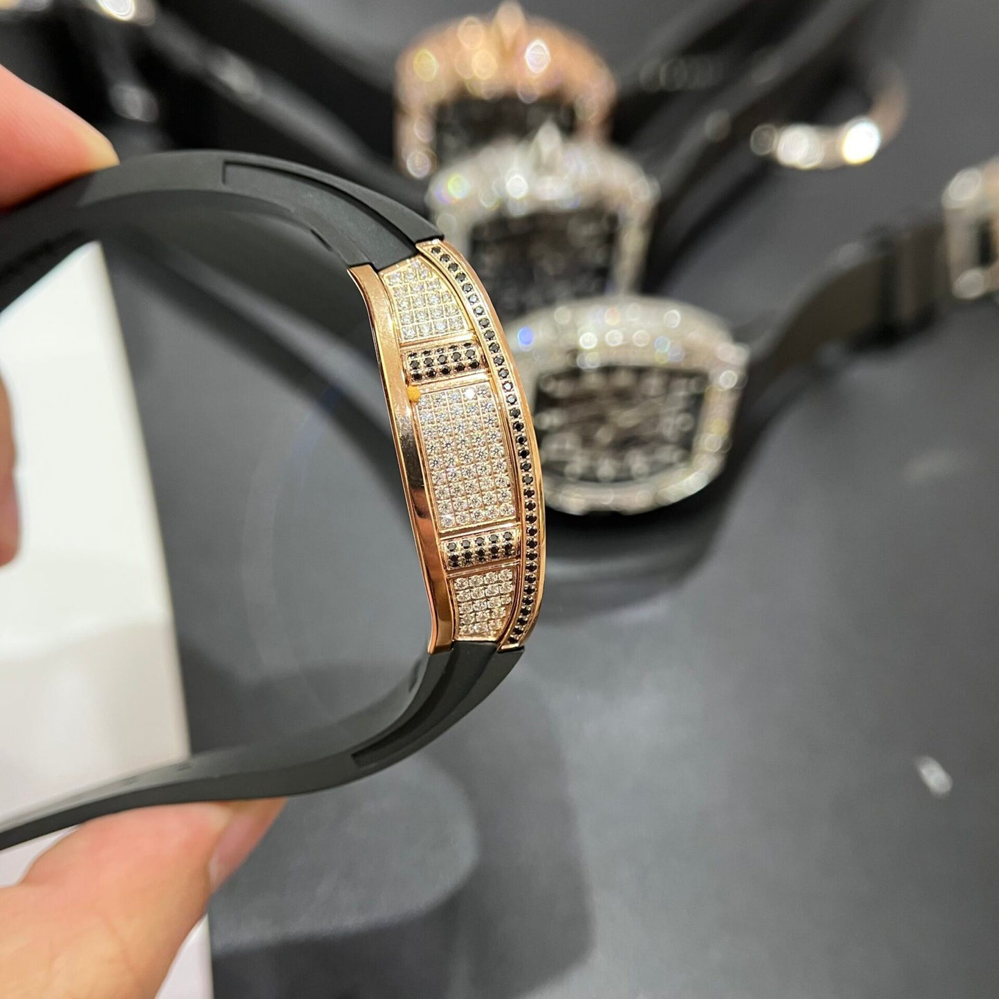 Richard Mille RM67-01 Replica Watch Rose Gold Rubber Strap 40mm