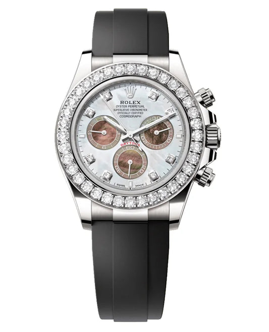 Rolex Cosmograph Daytona Oyster, 40 mm, white gold and diamondsReference 126589RBR(1:1 replica)