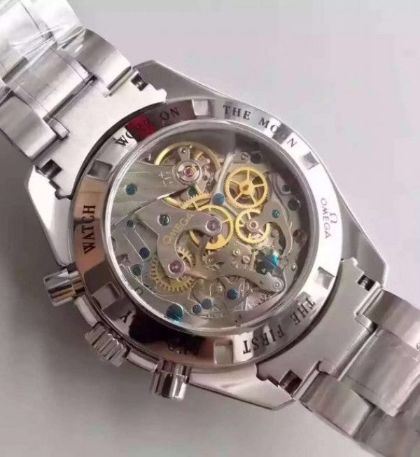 Replica Omega Speedmaster MoonWatch Black Dial SS Bracelet Manual Winding Chrono Movement