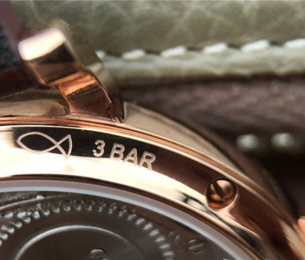 Replica IWC Vintage IW544803 White Dial RG Brown Leather Strap