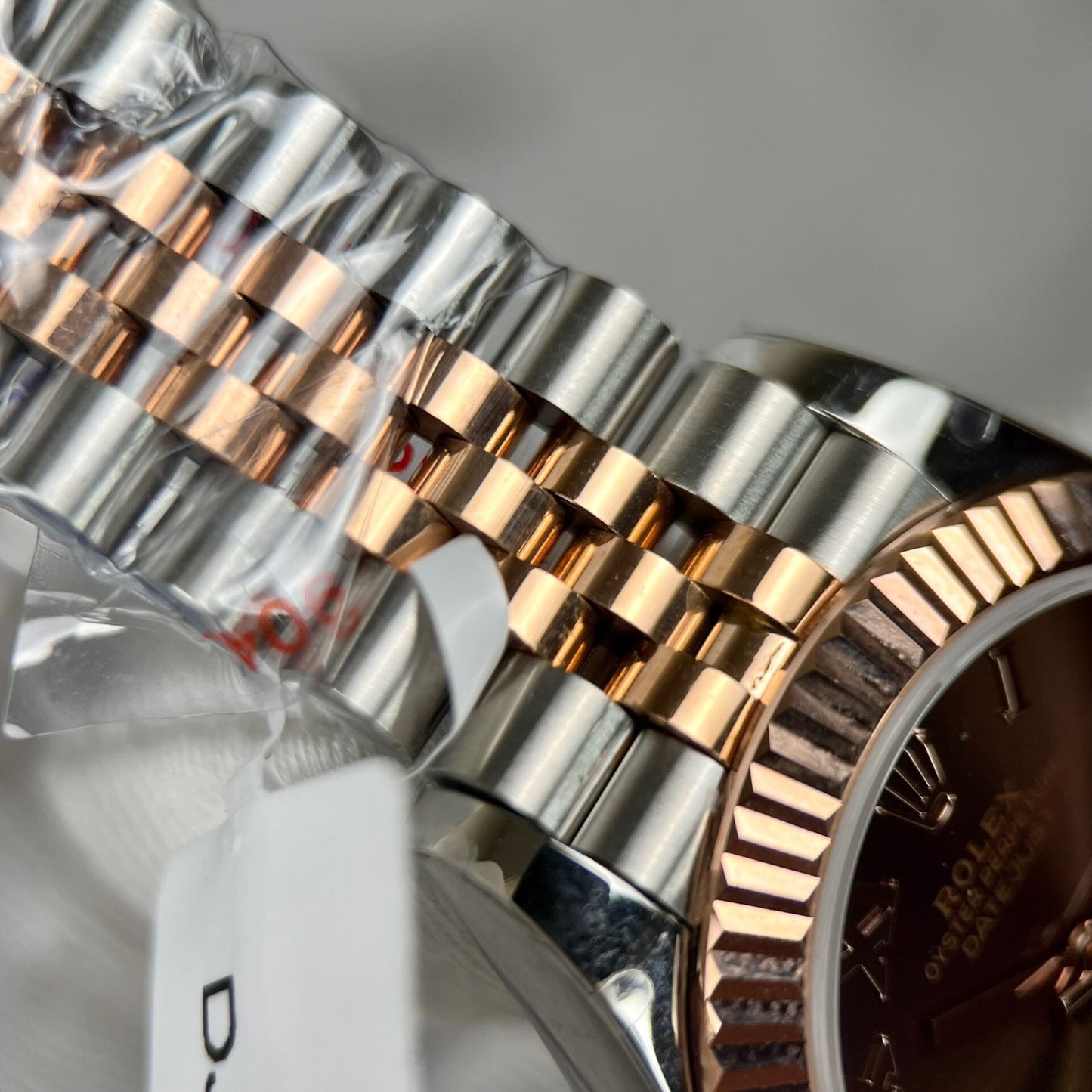 Rolex DateJust Replica Watch Gold Wrapped Chocolate Dial GM 31mm