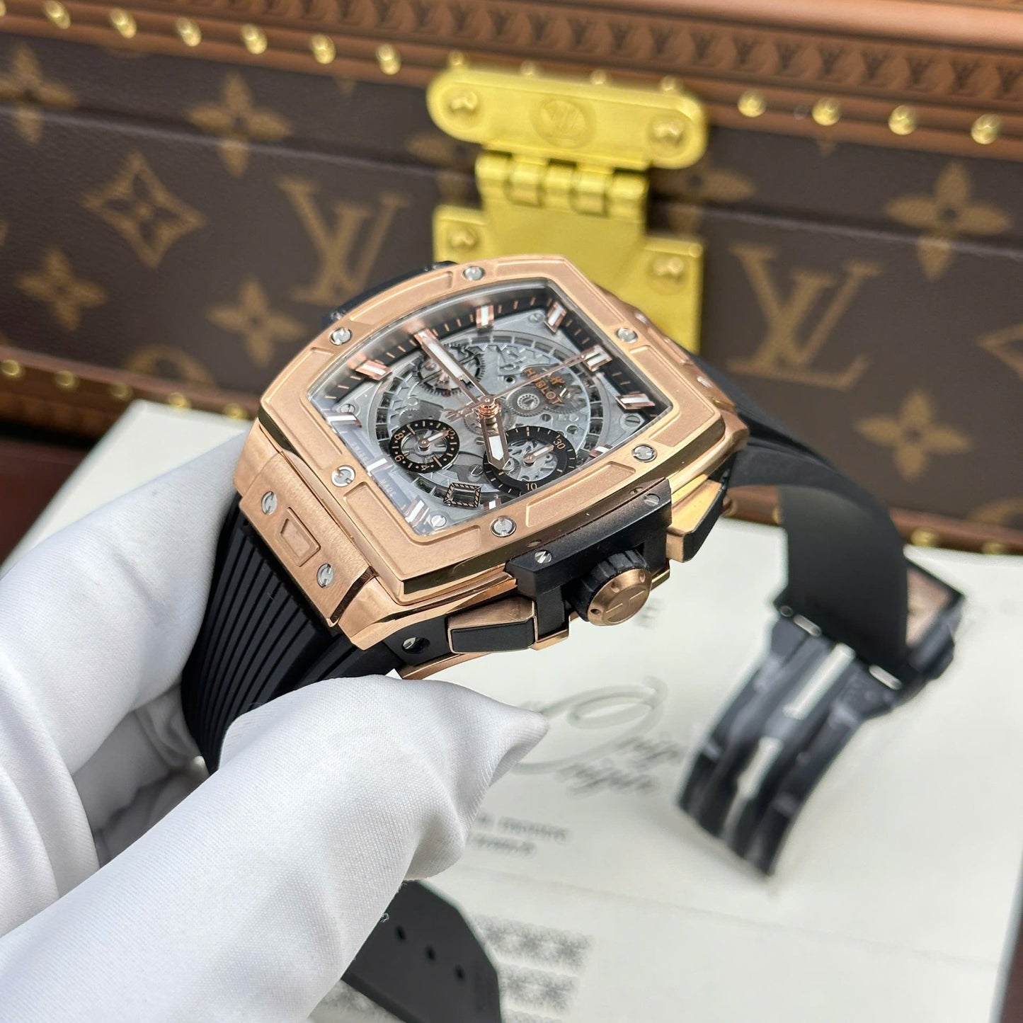 Hublot Spirit Of Big Bang King Gold Replica Watch Dial Gray BBF Factory 42mm