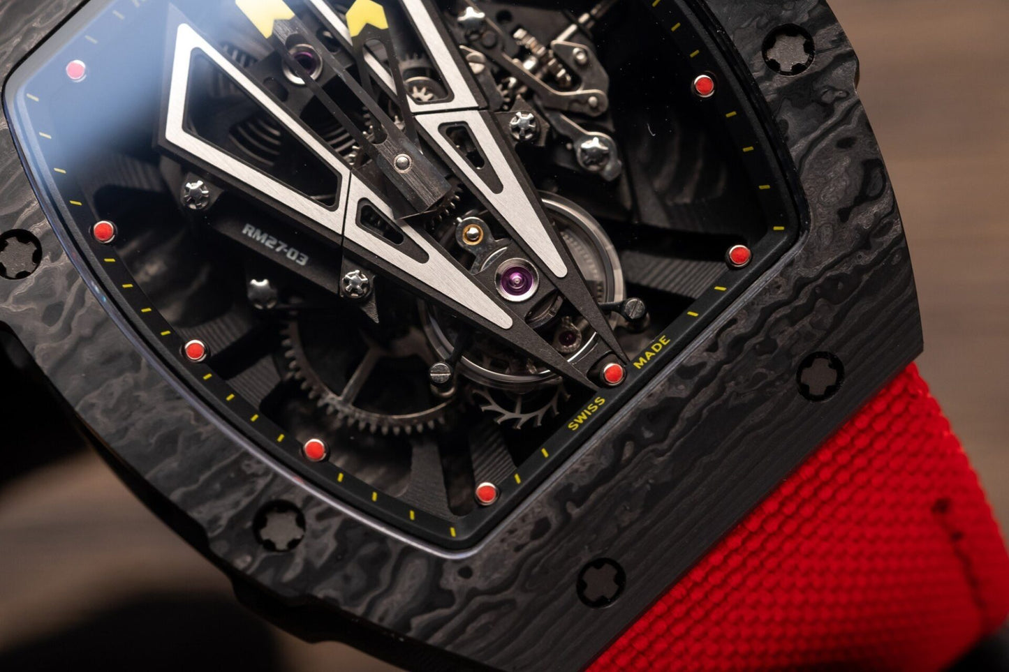 Richard Mille Replica Watch RM27-03 Tourbillon Rafael Nadal Carbon 44mm