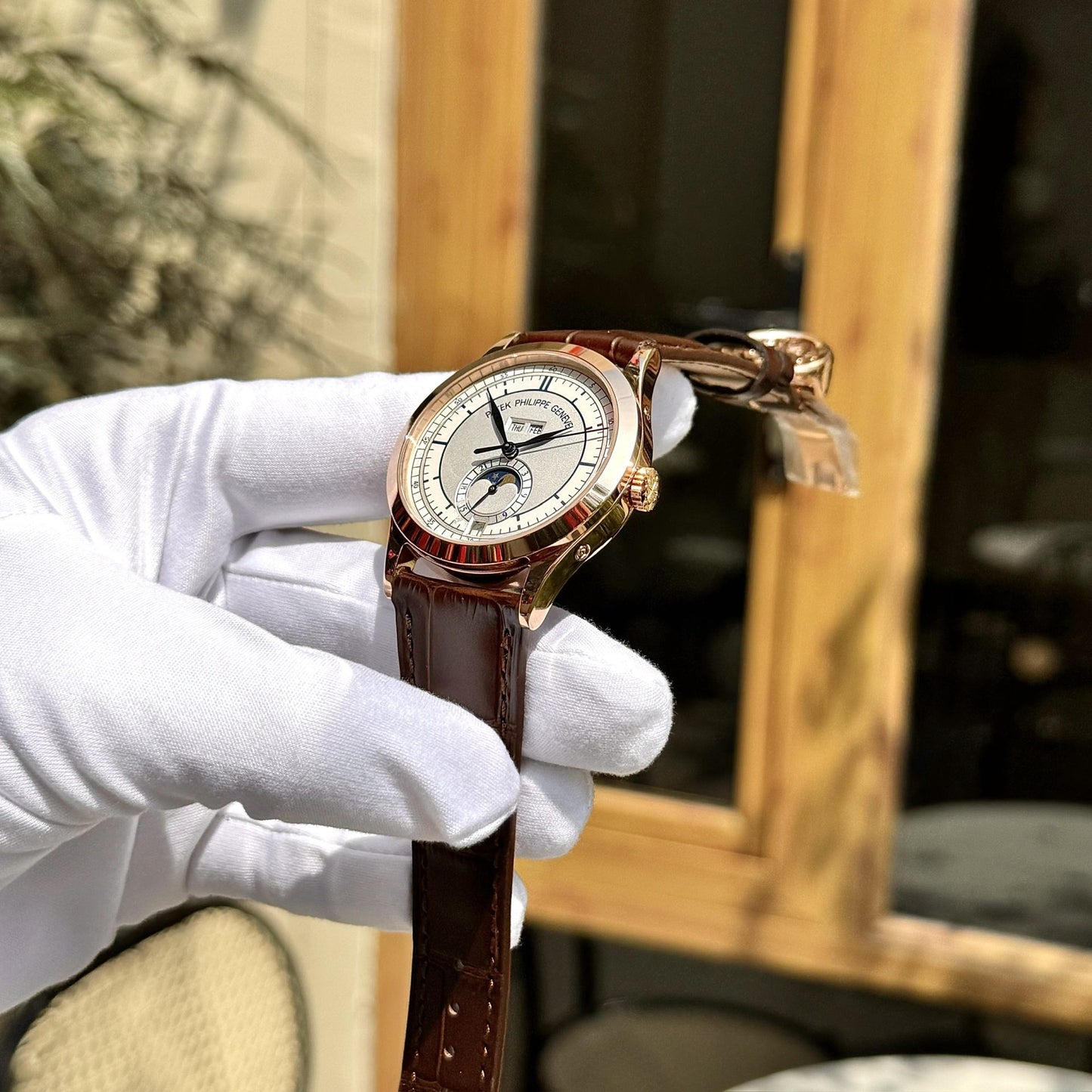 Patek Philippe Replica Watch Complications 5396R Men Leather Strap GR Factory 38.5mm