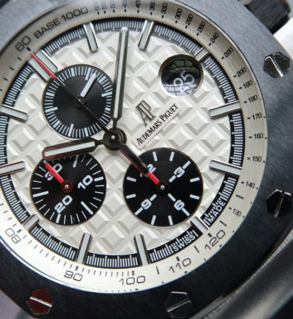 Replica Audemars Piguet JF Royal Oak Offshore 44mm White/Black Dial Rubber Strap A3126