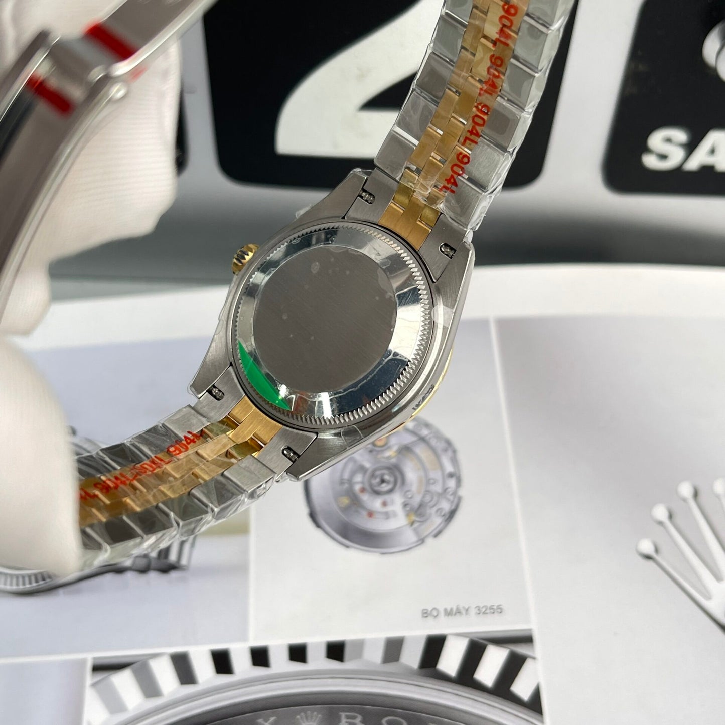 Rolex DateJust Women s Replica Watch With Stone Bezel Champagne Dial EW Factory 31mm