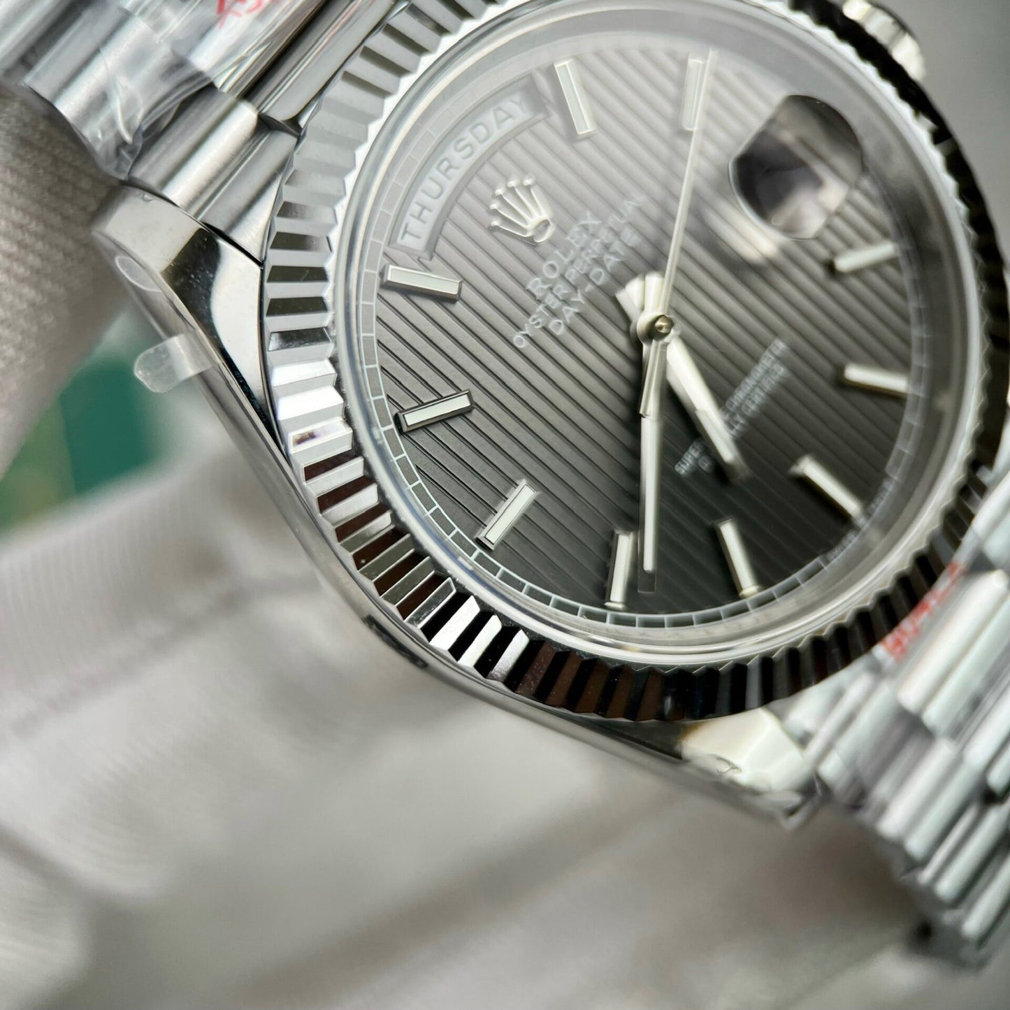 Rolex Day-Date 228236 Replica 11 Watch Grey Dial GM Factory 40mm