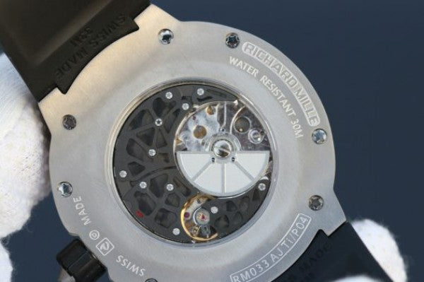 Replica Richard Mille RM033 Titanium SF Roman Markers Dial Black Rubber Strap Micro-Rotor Movement