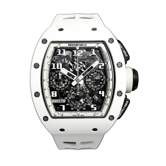 Richard Mille Replica Watch RM 011 Automatic Flyback Chronograph Felipe Massa White Ghost America Limited Edition(1:1 replica)