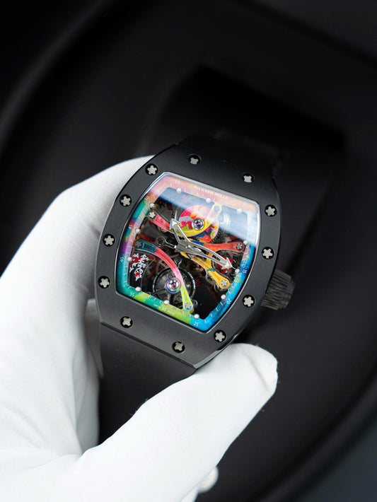 Richard Mille RM68-01 Cyril Kongo Imitation Watches Black Ceramic Rubber Strap 45mm
