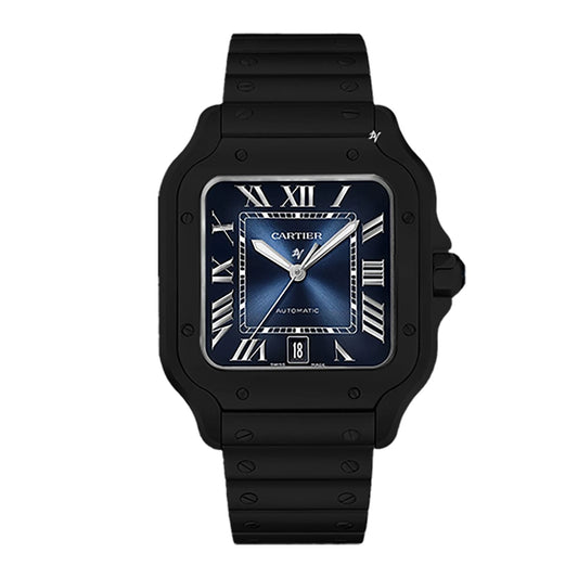 Fake Cartier Replica Watch Santos Limited Edition Black DLC-PVD(1:1 replica)