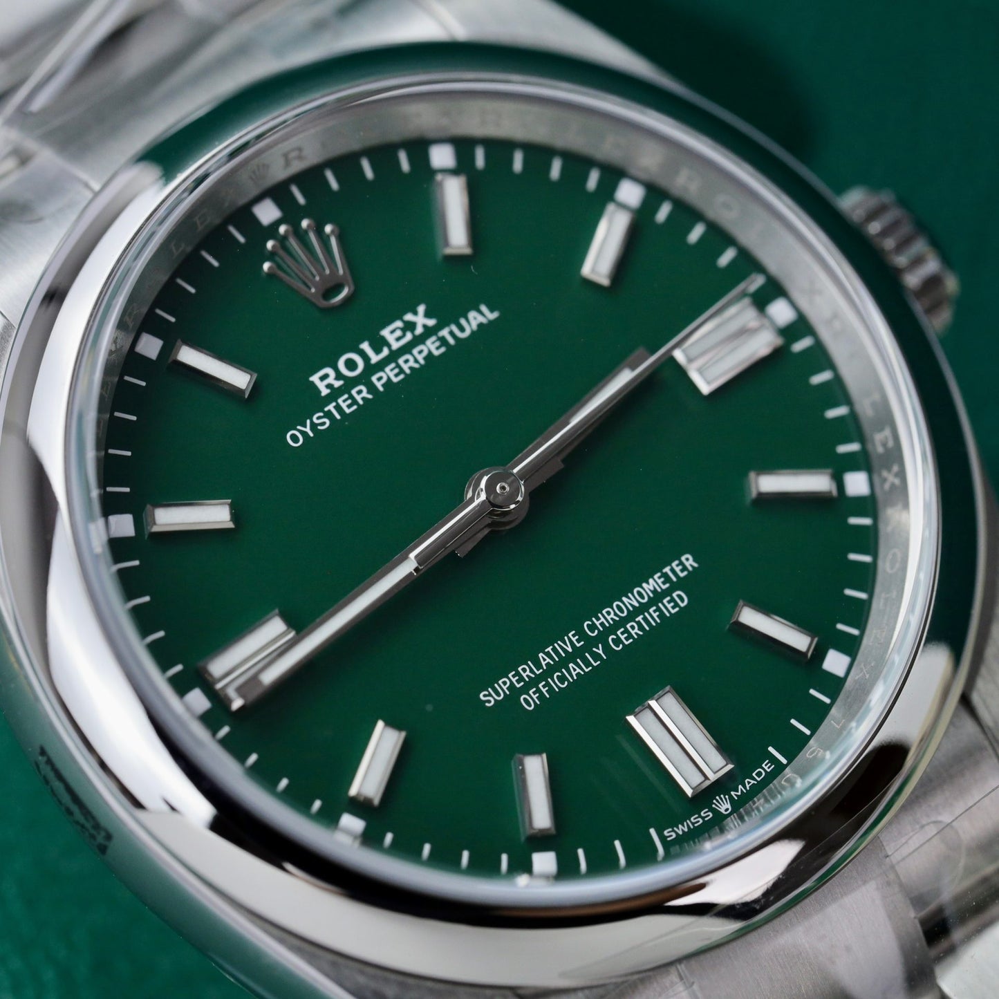 Rolex Rep 11 Watch Oyster Perpetual 126000 Green Dial Clean Factory 41mm