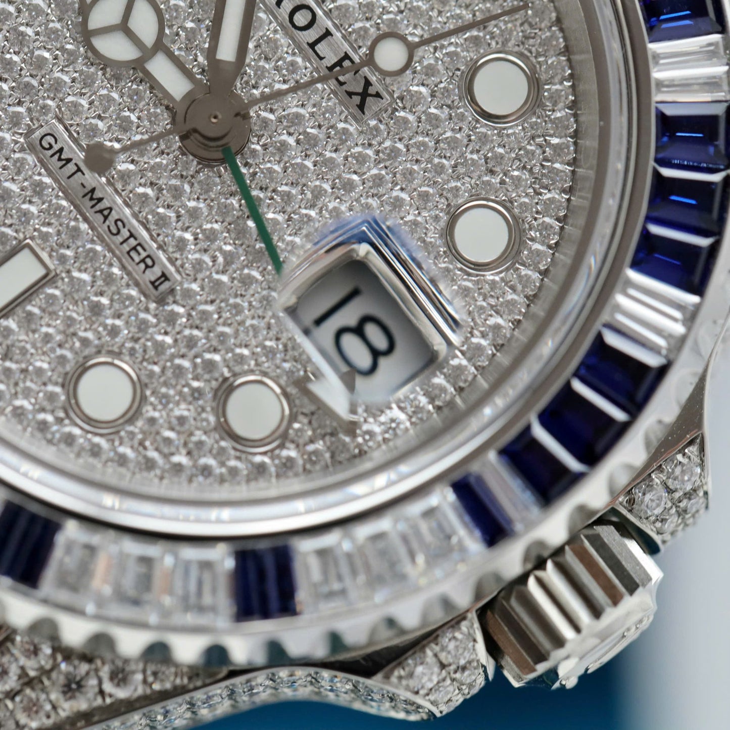 Rolex GMT-Master II Replica Watch Sapphire + Diamonds Moissanite 40mm