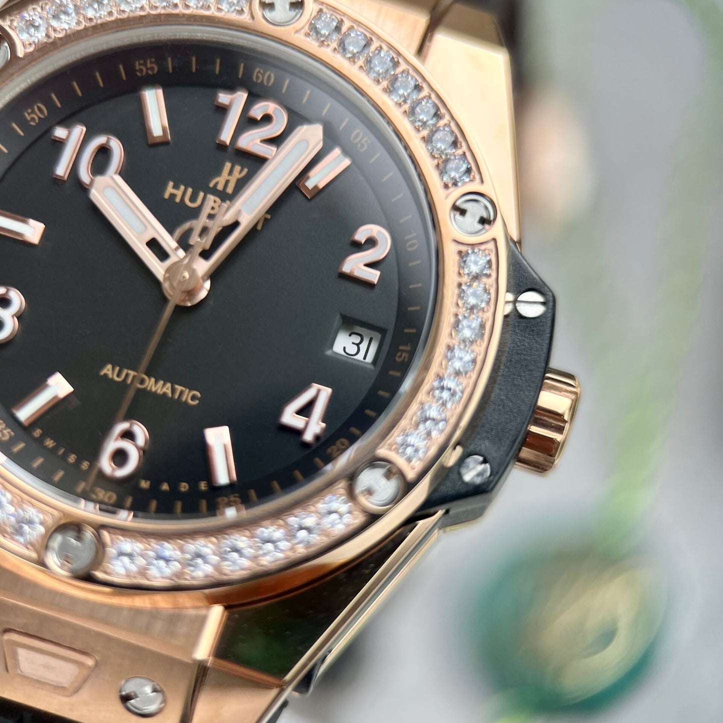 Hublot Replica 1:1 Watch Big Bang One Click King Gold Diamond Bezel HBF 39mm