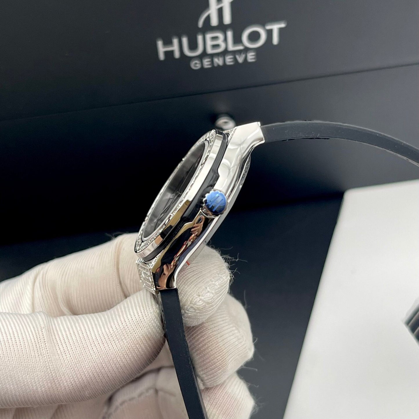 Hublot Classic Fusion Replica Watches Womens Black Dial HB Factory 33mm