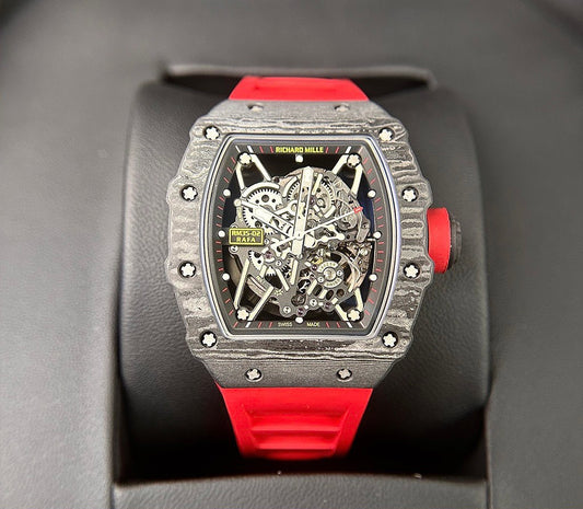 Richard Mille RM35-02 Replica Watch Skeleton Red Rubber Strap 44mm