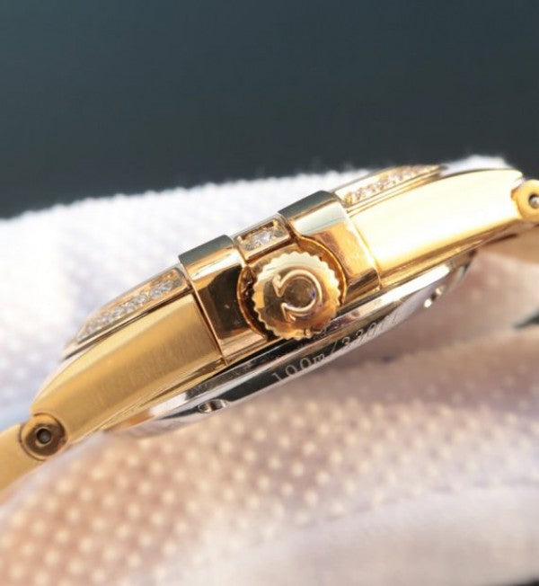 Replica Omega V6 Constellation YG Dial Diamonds Bezel   Markers YG Bracelet A2500