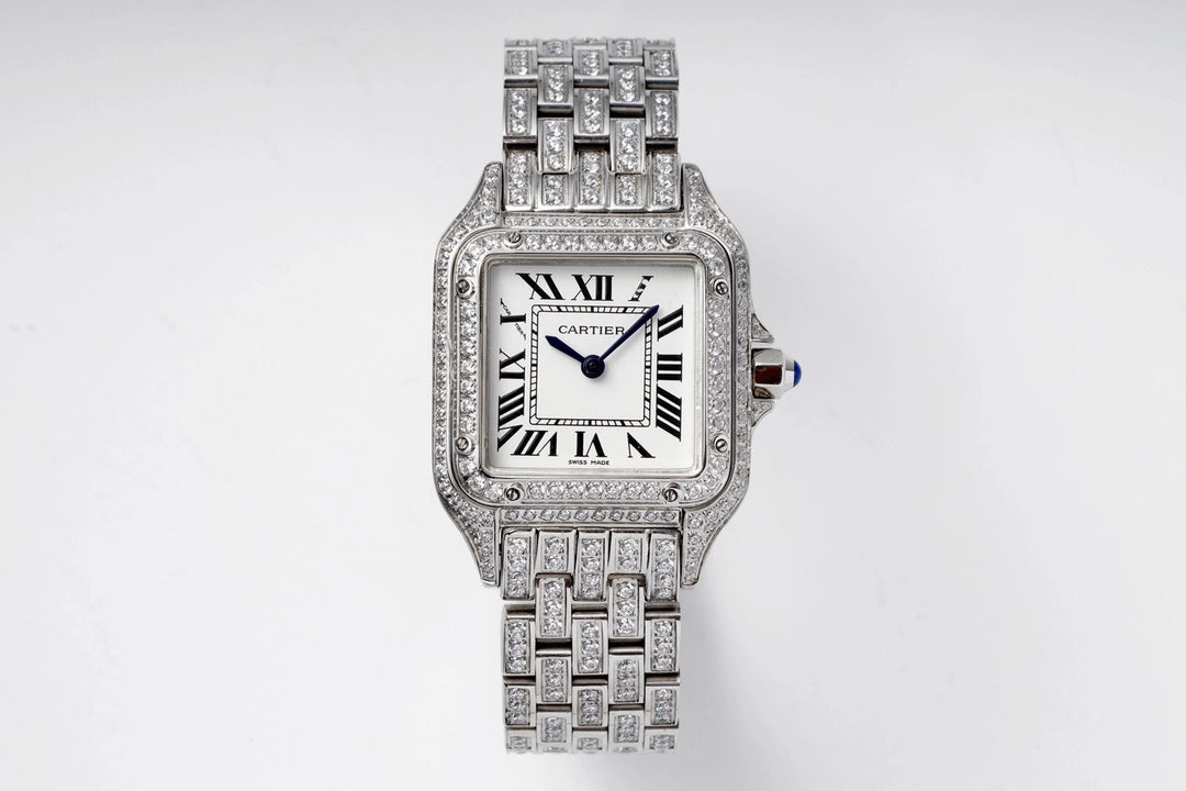 Cartier Cheetah Full of Diamonds Ladies 37MM-White Gold(1:1 replica)