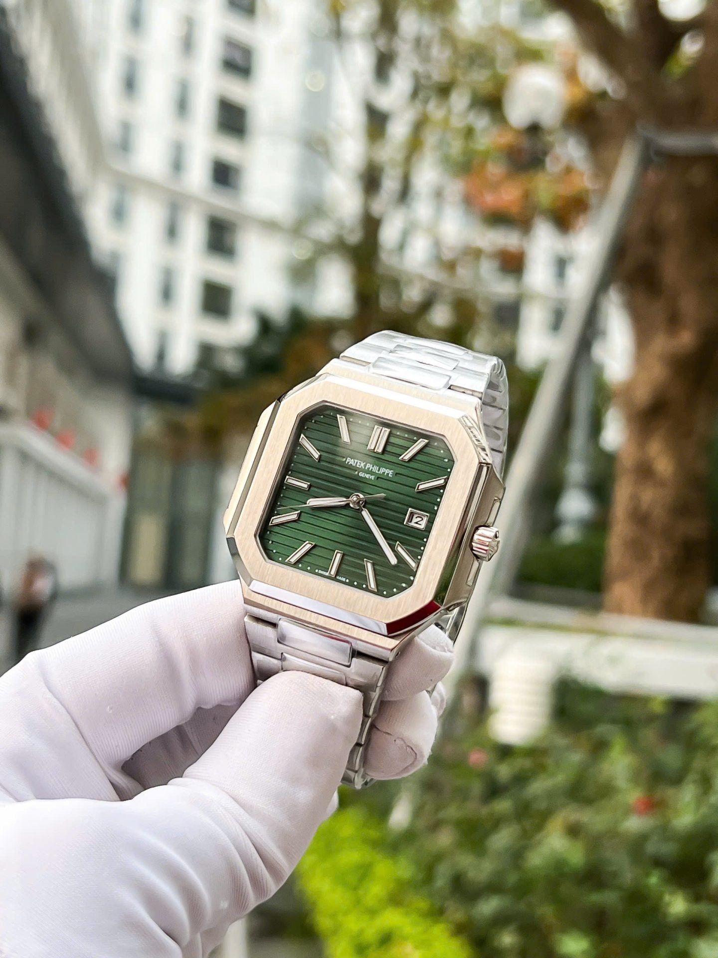 Patek Philippe Best Replica Watch Cubitus 5821 Green Dial 45mm