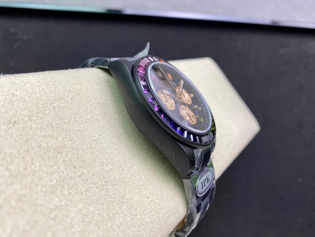 Rolex Daytona - Iridescent Diamond Modified Black Gold Dial(1:1 replica)