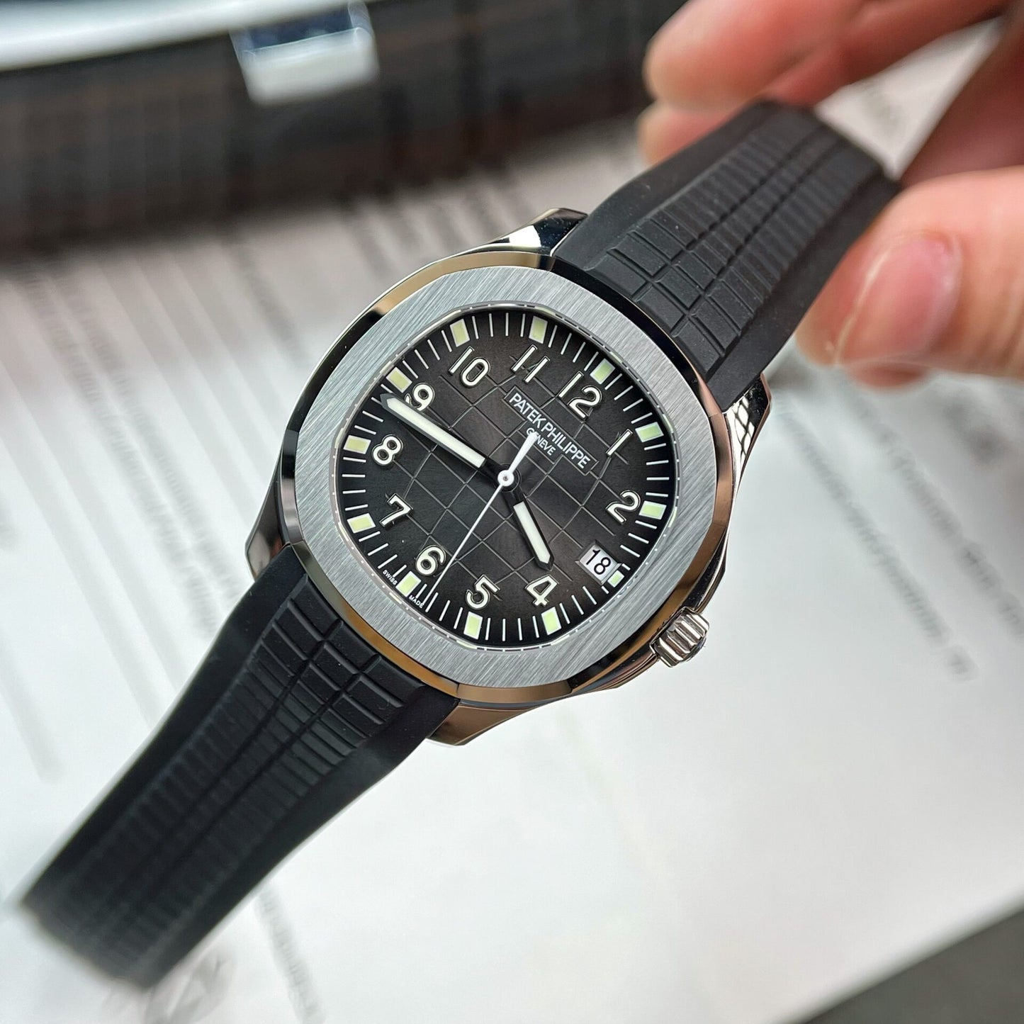 Patek Philippe Replica Watch Aquanaut 5167A Black Rubber Strap 3K Factory 40mm